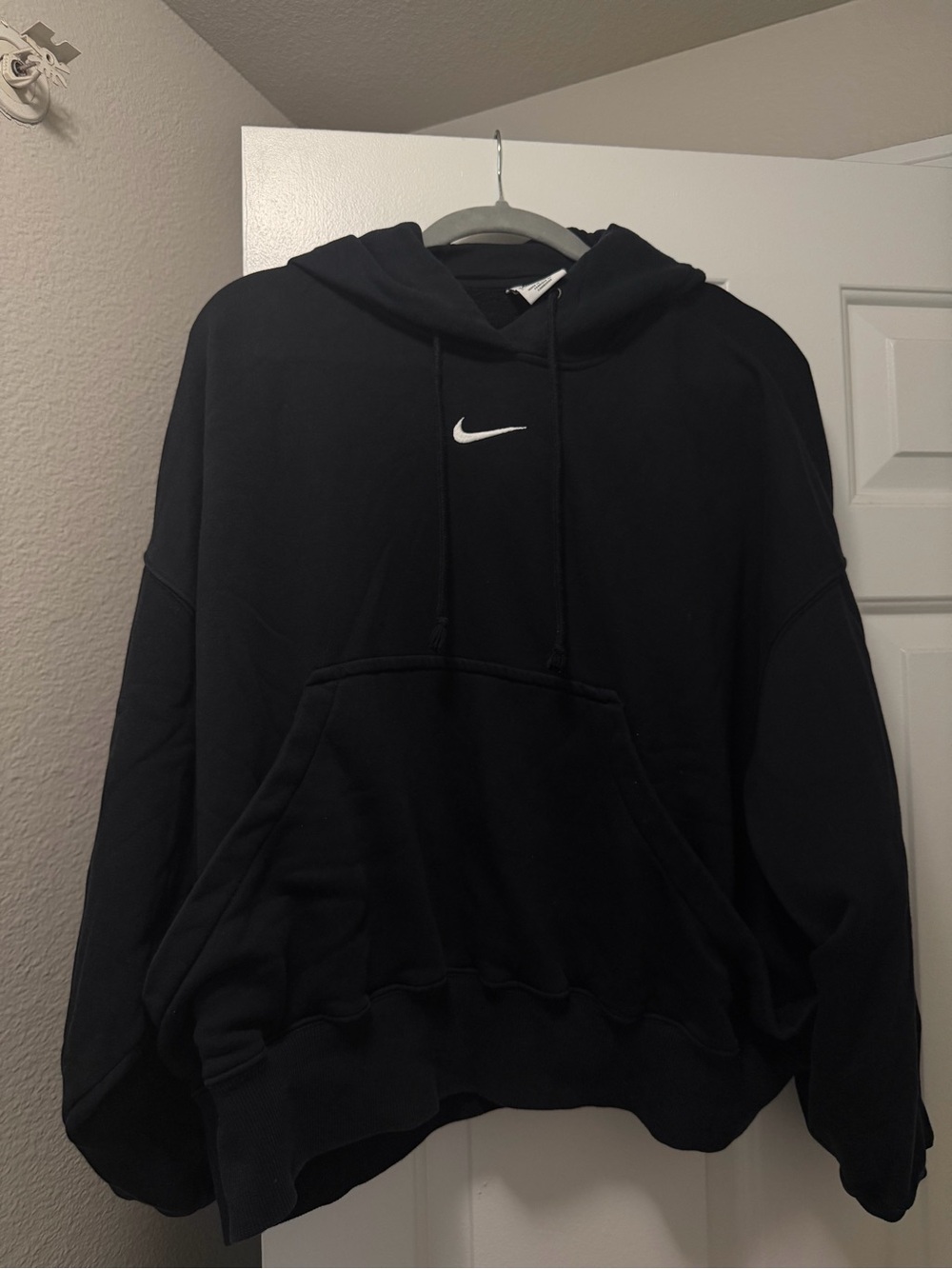 Nike Phoenix Fleece super oversized hoodie in black